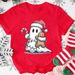 European And American Cross-border Foreign Trade Women's Clothing Christmas-themed Round-neck Printed Short-sleeve_ecoleips.com