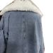 Fluffy Faux Fur Collar Denim Jacket For Women - Vintage Washed Light Blue Streetwear Coat With Cozy Fleece Lining_ecoleips.com