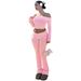 Women's Clothing Sweet And Spicy Style One Shoulder Top Flared Trousers Two Piece Suit_ecoleips.com