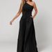 Women's Clothing Spring Women's Solid Color Off-Shoulder Jumpsuit Straight Leg Commuting Tie Detail Fashion Women's Clothing_ecoleips.com