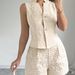 Summer Fashion Casual V Neck Set Women's Irregular Vest Shorts_ecoleips.com