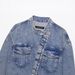 Double-Breasted Denim Jacket For Women - Classic Oversized Coat With Stylish Button Front (S/M/L)_ecoleips.com