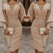 Women's Knitted One Piece Dress Ruffled Puff Sleeve Commuter Style Dress_ecoleips.com