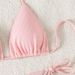 Women's Clothing New Halter Neck Tie Backless Sexy Bikini Summer Beach Pit Stripe_ecoleips.com