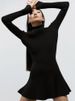 Versatile Knitted Turtleneck Short Dress Women Casual Slim Fit Long Sleeve Mini Dresses Female Spring Chic Elegant Street Party_ecoleips.com