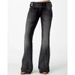 Women's Clothing Retro Side Button Mid Waist Slightly Flared Jeans_ecoleips.com