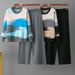 Women's Clothing Round Neck Jacquard Contrast Color Sweater For Women New Loose Slim Casual Versatile Knitted Sweater Fashionable Temperament Top_ecoleips.com