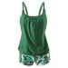 Verve 2024 New Plus Size Women's Quick-Dry Shorts And Tank Top Conservative Two-Piece Bikini Swimsuit_ecoleips.com