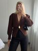 Women's Clothing Women's Sweater Temperament Elegant Solid Color Long Sleeved Button Knitted Cardigan_ecoleips.com
