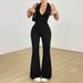 Voya Women's Nude Hollow Back Tight Fitting Jumpsuit, Summer New One-piece Outfit, Hip Lifting And Fitness Jumpsuit_ecoleips.com