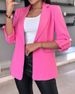 2025s 2025 Autumn And Winter Long Sleeved Solid Color Cardigan Suit Jacket For Women_ecoleips.com