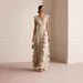 Women's Clothing Style Women's Solid Color Pleated Short Sleeve V Neck Dresses Long Gowns Clothing For Formal & Casual For Women_ecoleips.com