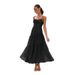 New 2026 European And American Women's Fashion Cross-border Dress: Patchwork, Long Strap, Backless, Tie-waist, Large_ecoleips.com