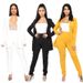 Women's Clothing Women's Elegant Casual Two Piece Suit Set OL Fashion European American Style Long Sleeved Trousers Professional_ecoleips.com