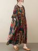 Short Sleeve Cotton Linen Vintage Print Summer Long Dresses For Women 2026 Casual Loose Holiday Ladies Dress Elegant Clothes_ecoleips.com