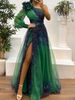 Off-Shoulder Chiffon Maxi – Gradient Print Dress For Berlin Gallery Nights & LA Rooftop Mixers NO BELT_ecoleips.com