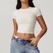 Women's Clothing Tight Quick Drying Fitness Top Yoga Clothes Running Pilates Sports T Shirt Short Sleeve_ecoleips.com