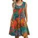 Women's Clothing Spring And Summer New Printed Vest Loose Pocket Dress Female Spot_ecoleips.com