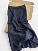 Women's French Style Sun Protective Shirt Blue White Striped Ramie Loose Fit Elegant High Count Linen Top_ecoleips.com