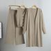 Women's Clothing Spring And Autumn Temperament Knitted Suit Sleeveless Vest Sweater Cardigan Pants Three Piece Suit_ecoleips.com