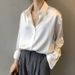 Women's Clothing Fashion Satin Silk Shirt Blouse Women's Shirt_ecoleips.com