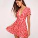 Verve 2025 Women's Summer New V-neck Short Sleeve Floral Dress_ecoleips.com