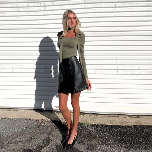 Voya Women's High-end Style Imperial Style T-shirt With Spring And Summer Square Collar And Lace Up, Slim Fit And Temperament Short Top_ecoleips.com