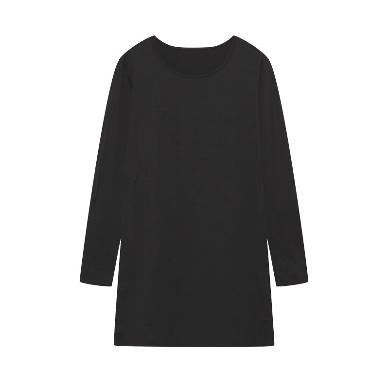 Autumn Girl's Long Sleeves Slim Slimming Slit Long T-Shirt_ecoleips.com