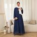 Verve Spring Summer New Tassel Leaf Embroidery Muslim Clothing Long Fashion Elegant Cover-up Dress Robe_ecoleips.com
