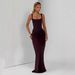 Women's Clothing Style Pleated Drape Evening Bridesmaid Dress For Women Sexy A-Line Drawstring Design For Formal & Casual For Women_ecoleips.com