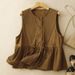 Women's Clothing new loose and slimming round neck ruffled niche design top_ecoleips.com