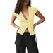independent Site European And American Women's Clothing: Lapel Deep V-neck Low-cut Short-sleeve T-shirt For_ecoleips.com