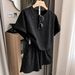 Women's Starry Sky Short Sleeve Knitted Cover up Batwing Sleeve T- Sleeve Lyocell Flowing Texture New Summer Style_ecoleips.com