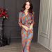 Women's Clothing Summer New Print Design Slim Retro Skirt Suit_ecoleips.com