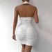 Women's Clothing Summer New V Neck Halter Neck Backless Sexy Hip Wrapped Short Dress_ecoleips.com