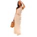 2025 European And American Cross-border Spring/summer New Sleeveless Chiffon Elastic Waist Two-piece Set INS Vacation_ecoleips.com