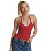 Cross-border Halter Neck Ribbed Tank Top For Women, Summer 2025, Slim-fit, Casual Wear, Color-blocking Sports Camisole_ecoleips.com