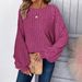 2024 New Cross-Border European And American Knit Autumn/Winter Comfortable Casual Pullover Round Neck Long Sleeve_ecoleips.com
