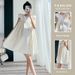 Summer New Korean Fashion Ruffled Sleeveless Maternity Dress_ecoleips.com