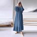 New 2025 Summer Women's Dress, Spring And Autumn Fashionable Skirt, Long Sleeve Solid Color Dress With Ruffled Hem,_ecoleips.com
