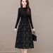 K Elegant Knitted Long-sleeved Dress; 2 New Fashionable Faux Two-piece Women's Outfit; High-end Exquisite Base Dress. No Bag_ecoleips.com
