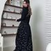 European And American 2025 Spring Cross-Border Elegant Long-Sleeve Design Round-Neck Floral Print Long Dress For_ecoleips.com