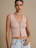 Women's Sleeveless Knitted Vest Style Summer Beach Vacation Top Sexy American Clothing Thin Polyester_ecoleips.com