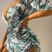 Aria Basics 2025 New European And American Style Three-Piece Bikini Set With Leaf Print, Waist-Tied Fashion Long-Sleeve Beach_ecoleips.com