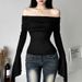 2026 European And American Style Cross-Border Spring New Women's Solid Color Slim Fashion Off-Shoulder Sexy Backless_ecoleips.com