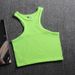 French-Inspired Sweet & Spicy Workout Top - Off-Shoulder High Neck Sports Vest, Breathable Quick-Dry Knit For Running & Gym_ecoleips.com