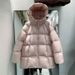 girl Girl Girl 2025 Jiangnan By Puff Downless 90 White Goose Thickened Down Puffer Jacket Women Hooded Mid-Length Ultra-Light_ecoleips.com