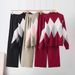 Women's Fashion Two Piece Set round Neck Sweater And Wide Leg Pants Loose Fit Autumn Winter Casual Versatile Cross Border European American Style_ecoleips.com