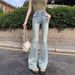 Retro Hong Kong Style Stretch Flared Jeans For Women 2025 New Model Petite High-Waisted Slim Fit Versatile Plus Size_ecoleips.com