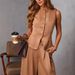 Women's Clothing Wide Leg Pants & Vest Set – Effortless Style Stylish Casual Suit For Effortless Elegance"_ecoleips.com
